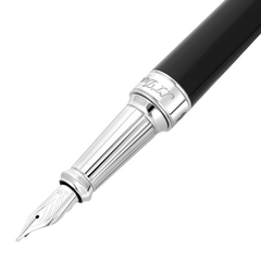ST Dupont Füllfederhalter Line D Eternity Eternity, Palladium, Schwarz