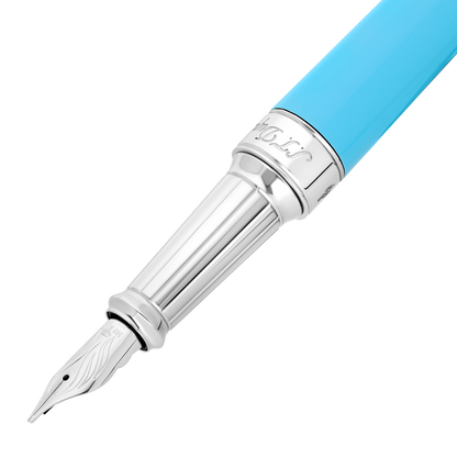 ST Dupont Füllfederhalter Line D Eternity Eternity, Palladium, Turquoise-blue