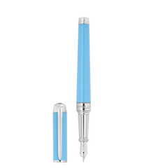 ST Dupont Füllfederhalter Line D Eternity Eternity, Palladium, Turquoise-blue