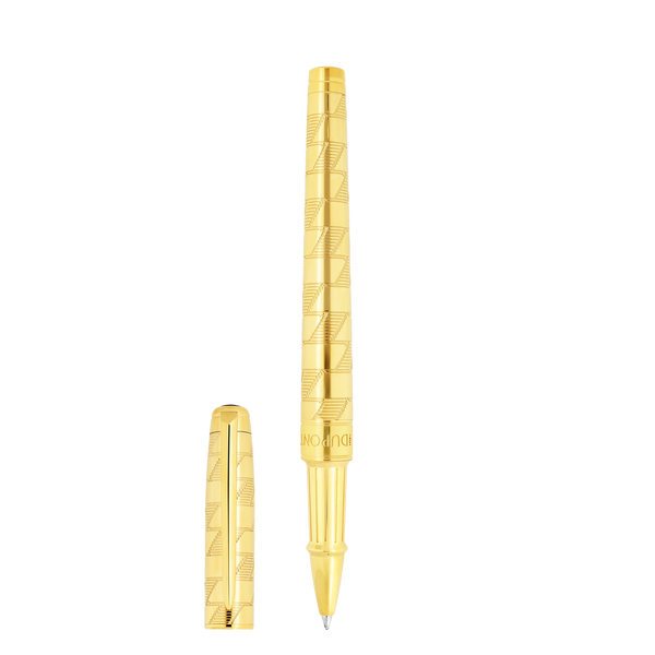 ST Dupont Tintenroller Line D Eternity Monogram, Ltd. Edt., Golden
