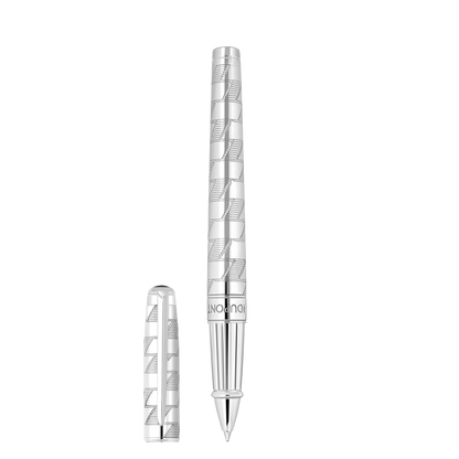 ST Dupont Rollerball Pen Line D Eternity Monogram, Palladium, Ltd. Edt., Silver