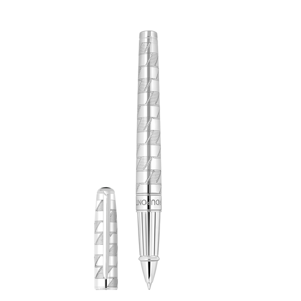 ST Dupont Tintenroller Line D Eternity Monogram, Palladium, Ltd. Edt., Silver