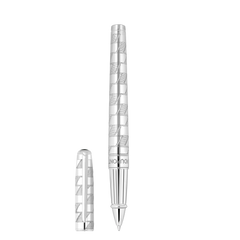ST Dupont Tintenroller Line D Eternity Monogram, Palladium, Ltd. Edt., Silver