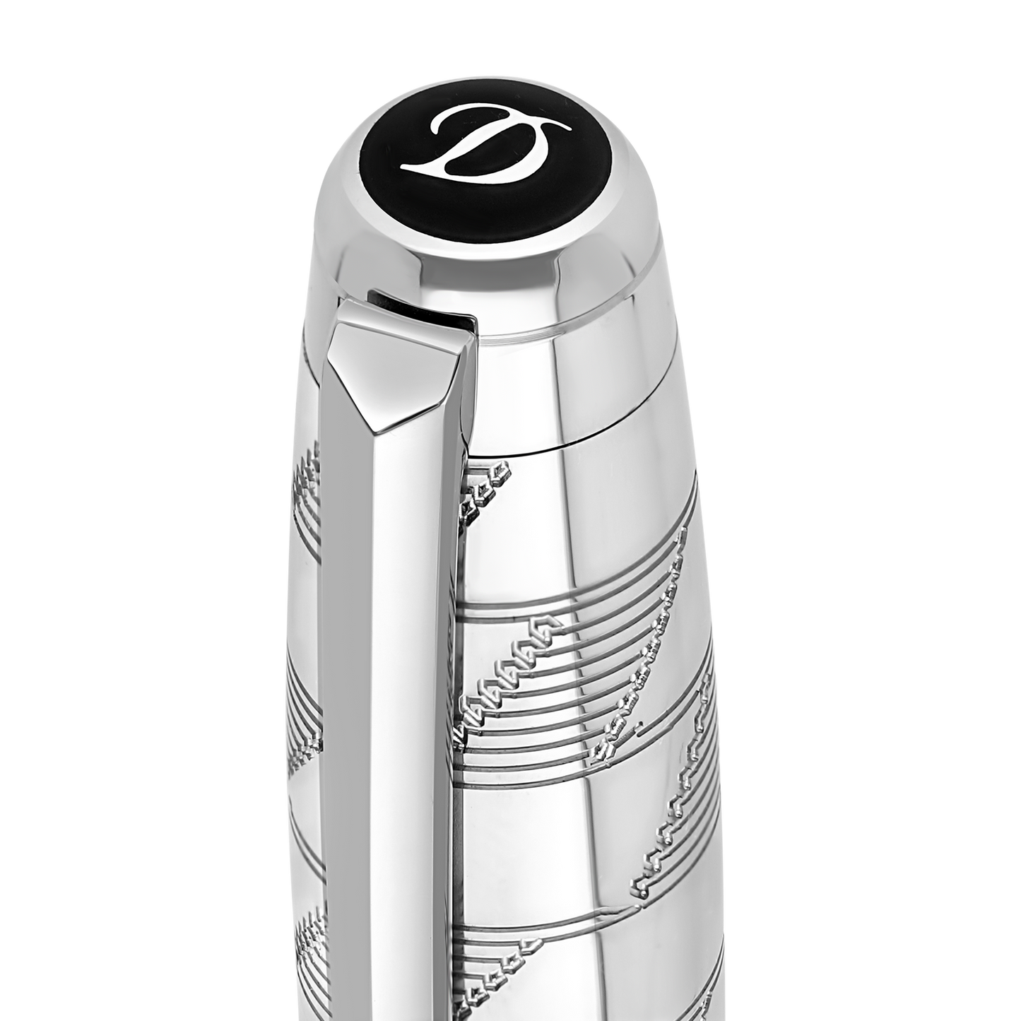 ST Dupont Rollerball Pen Line D Eternity Monogram, Palladium, Ltd. Edt., Silver