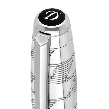 ST Dupont Rollerball Pen Line D Eternity Monogram, Palladium, Ltd. Edt., Silver