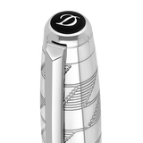 ST Dupont Tintenroller Line D Eternity Monogram, Palladium, Ltd. Edt., Silver
