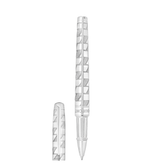 ST Dupont Tintenroller Line D Eternity Monogram, Ltd. Edt., Silver