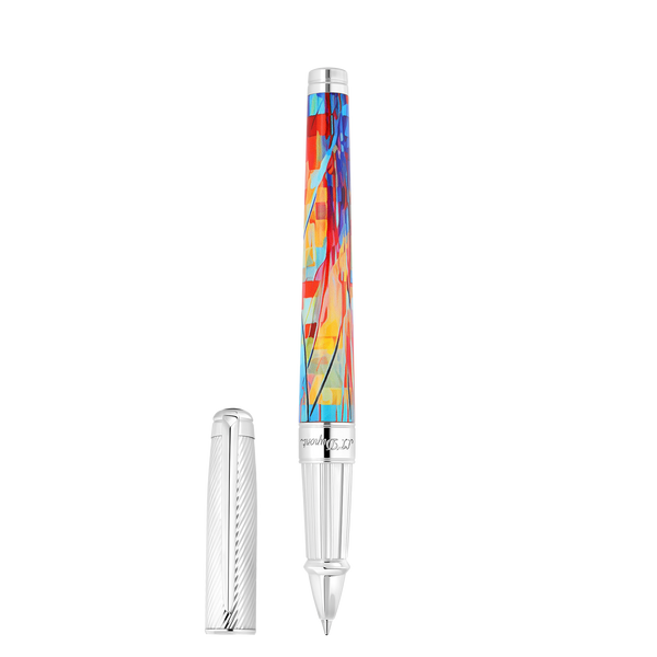 ST Dupont Tintenroller Line D Eternity Graffiti, Palladium, Ltd. Edt., Multicolor