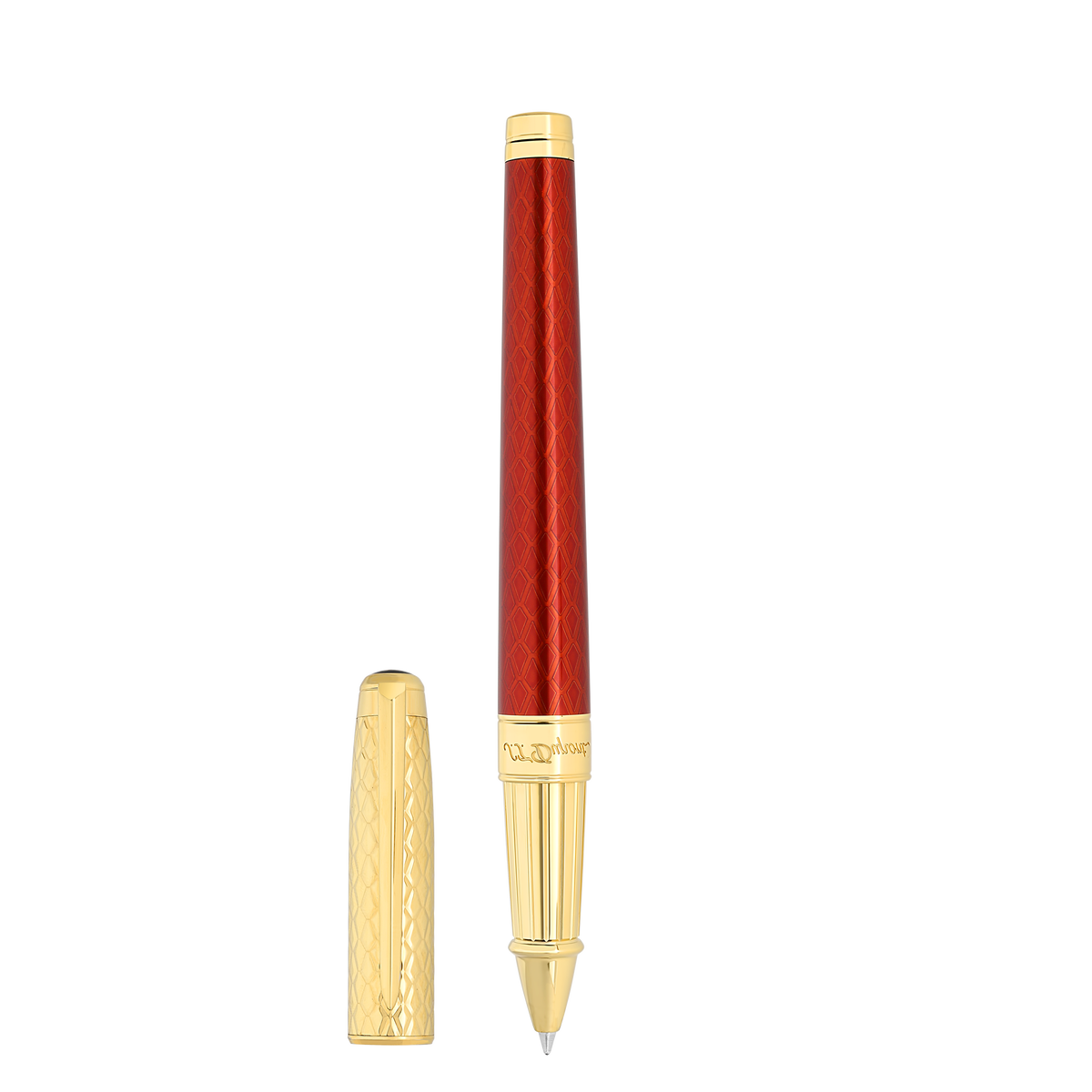 ST Dupont Tintenroller Line D Eternity Dragon, Ltd. Edt., Burgundy