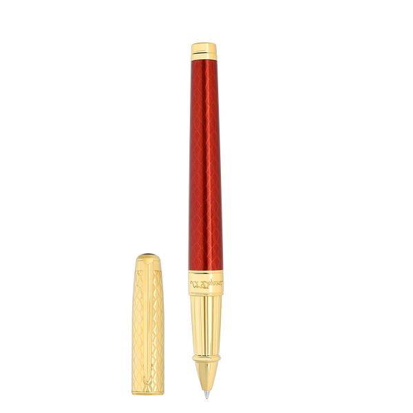 ST Dupont Tintenroller Line D Eternity Dragon, Ltd. Edt., Burgundy