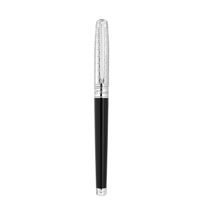 ST Dupont Tintenroller Line D Eternity Fire X, Palladium, Ltd. Edt., Schwarz