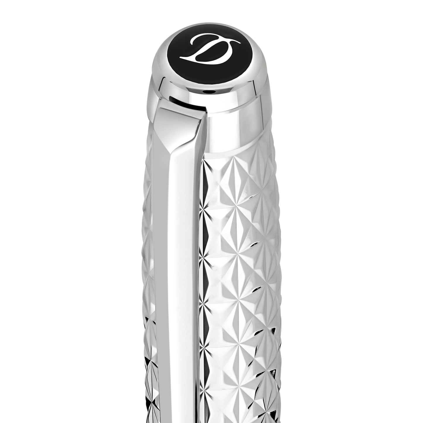 ST Dupont Tintenroller Line D Eternity Fire X, Palladium, Ltd. Edt., Schwarz