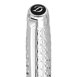 ST Dupont Tintenroller Line D Eternity Fire X, Palladium, Ltd. Edt., Schwarz