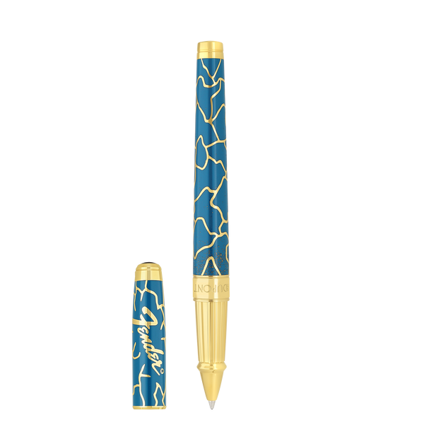 ST Dupont Tintenroller Line D Eternity Palladium, Ltd. Edt., Blue-fender