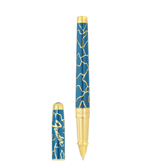 ST Dupont Tintenroller Line D Eternity Palladium, Ltd. Edt., Blue-fender