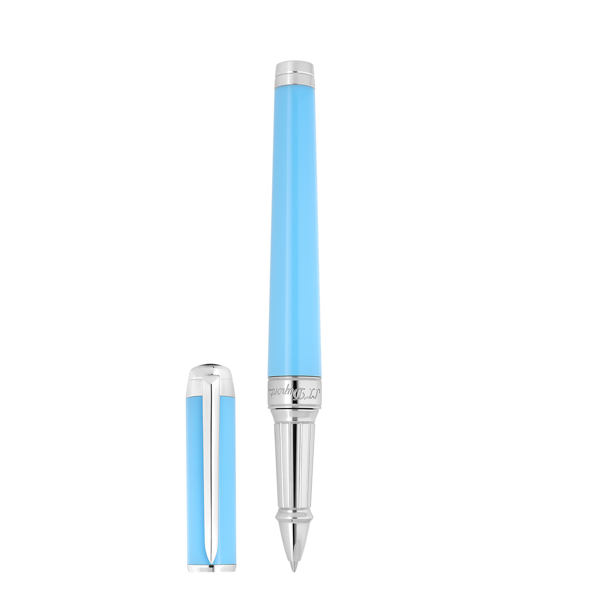 ST Dupont Kugelschreiber Line D Eternity Eternity, Palladium, Turquoise-blue