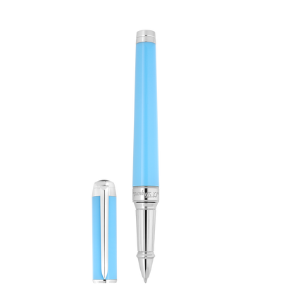ST Dupont Kugelschreiber Line D Eternity Eternity, Palladium, Turquoise-blue