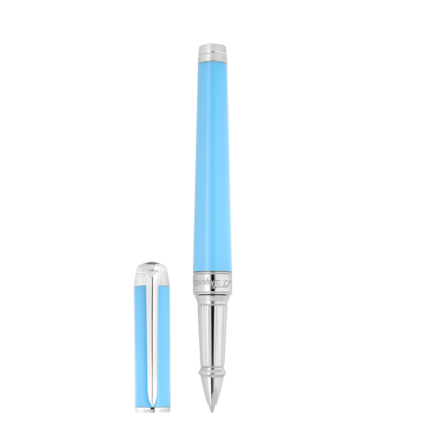 ST Dupont Kugelschreiber Line D Eternity Eternity, Palladium, Turquoise-blue