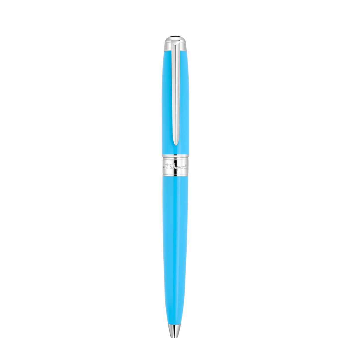 ST Dupont Kugelschreiber Line D Eternity Eternity, Palladium, Turquoise-blue