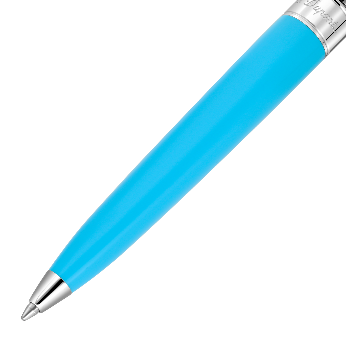 ST Dupont Kugelschreiber Line D Eternity Eternity, Palladium, Turquoise-blue