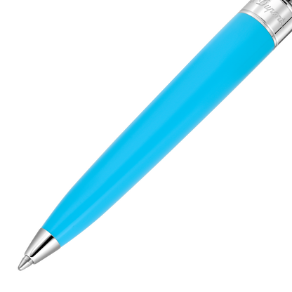 ST Dupont Kugelschreiber Line D Eternity Eternity, Palladium, Turquoise-blue