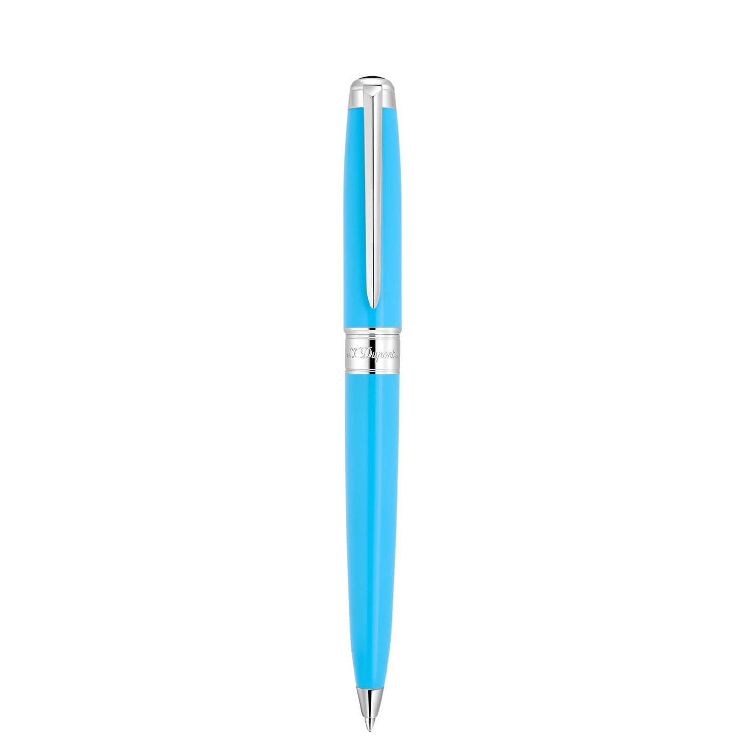 ST Dupont Kugelschreiber Line D Eternity Eternity, Palladium, Turquoise-blue