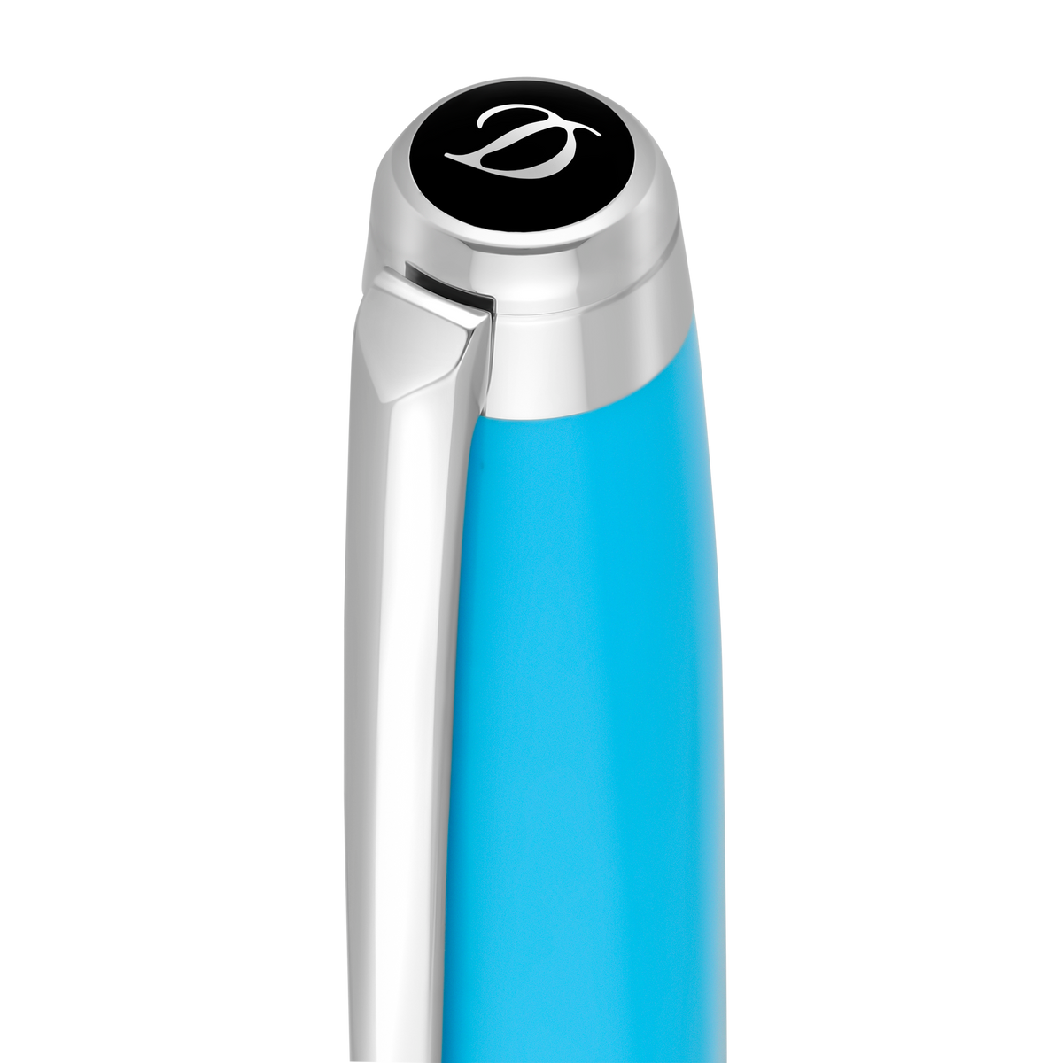 ST Dupont Kugelschreiber Line D Eternity Eternity, Palladium, Turquoise-blue