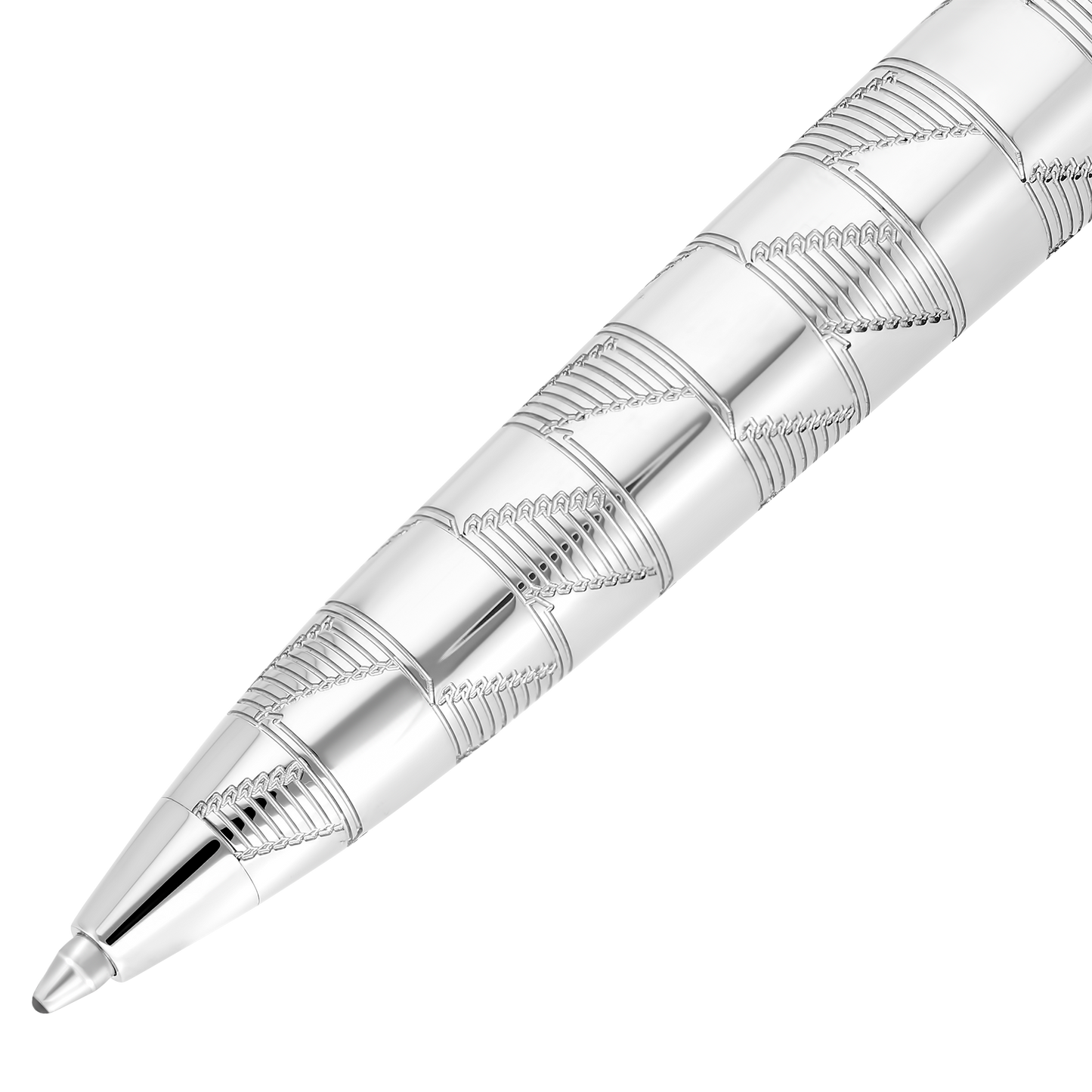 ST Dupont Ballpoint Pen Line D Eternity Monogram, Palladium, Ltd. Edt., Silver