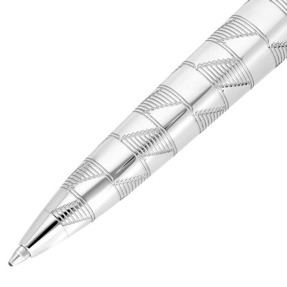 ST Dupont Ballpoint Pen Line D Eternity Monogram, Palladium, Ltd. Edt., Silver