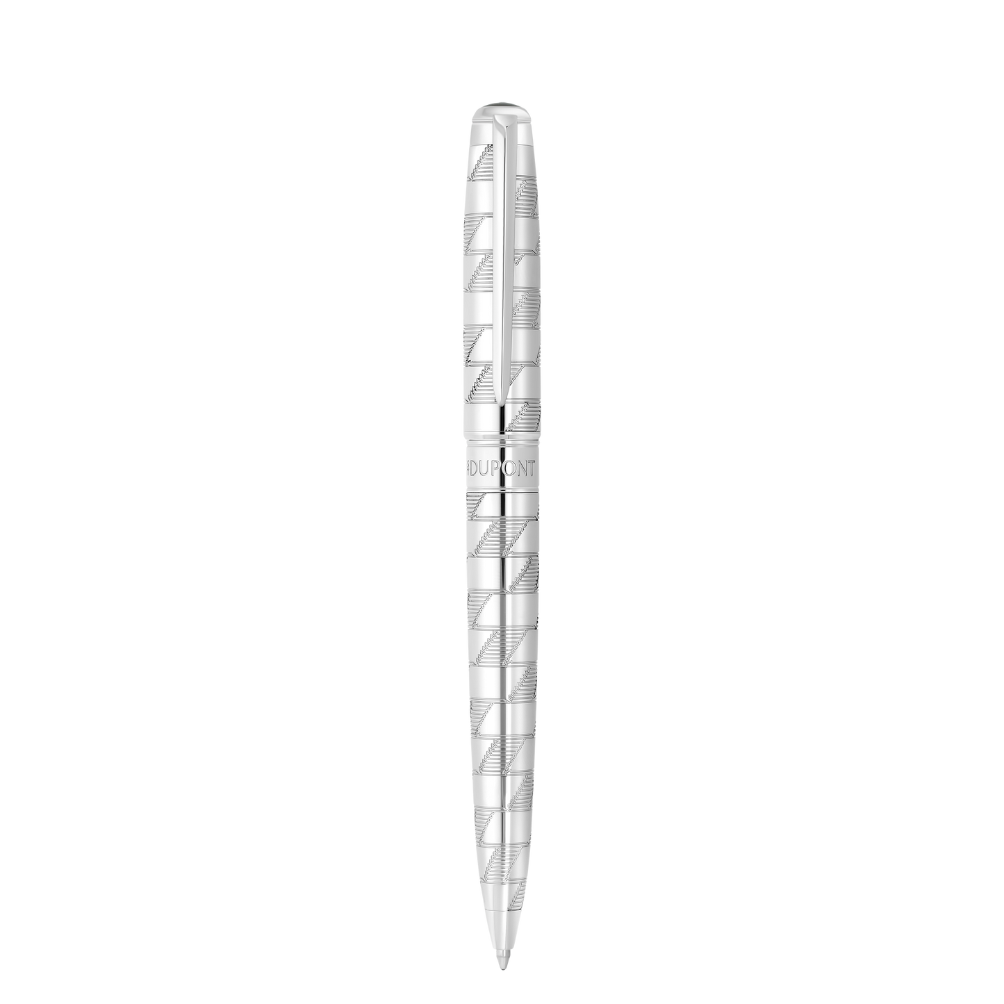 ST Dupont Ballpoint Pen Line D Eternity Monogram, Palladium, Ltd. Edt., Silver