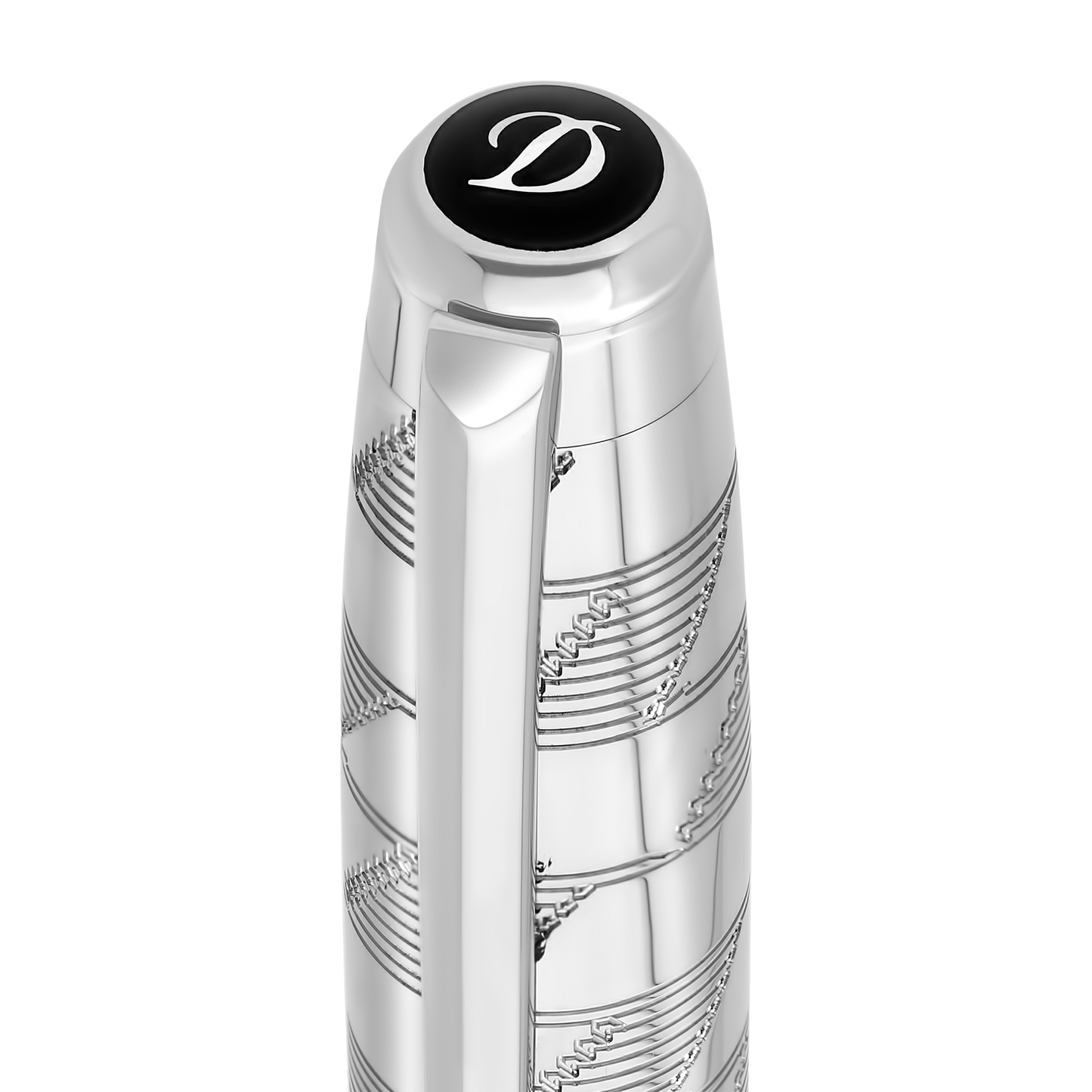 ST Dupont Ballpoint Pen Line D Eternity Monogram, Palladium, Ltd. Edt., Silver