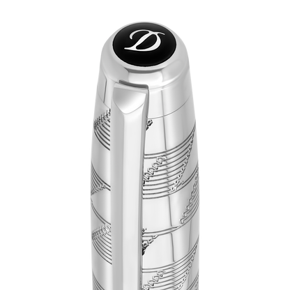 ST Dupont Ballpoint Pen Line D Eternity Monogram, Palladium, Ltd. Edt., Silver