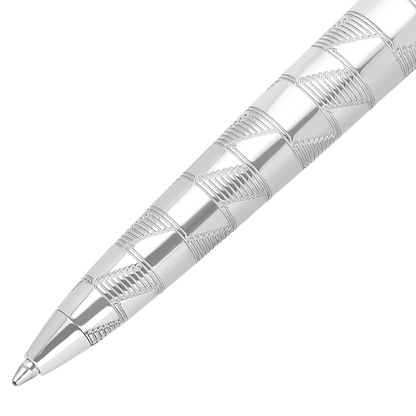 ST Dupont Ballpoint Pen Line D Eternity Monogram, Palladium, Ltd. Edt., Silver