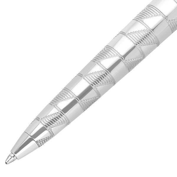 ST Dupont Kugelschreiber Line D Eternity Monogram, Palladium, Ltd. Edt., Silver