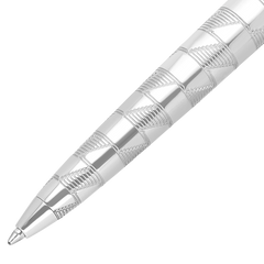 ST Dupont Kugelschreiber Line D Eternity Monogram, Palladium, Ltd. Edt., Silver