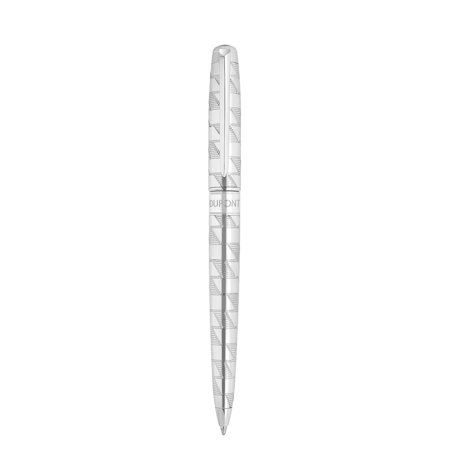 ST Dupont Ballpoint Pen Line D Eternity Monogram, Palladium, Ltd. Edt., Silver