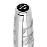 ST Dupont Kugelschreiber Line D Eternity Monogram, Palladium, Ltd. Edt., Silver