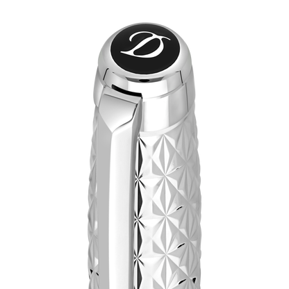 ST Dupont Kugelschreiber Line D Eternity Fire X, Palladium, Ltd. Edt., Schwarz
