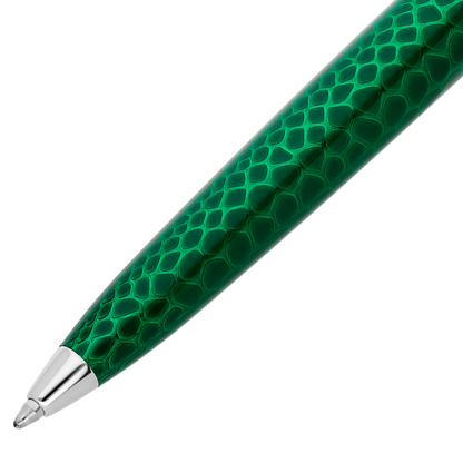 ST Dupont Ballpoint Pen Line D Eternity Snake Skin, Ltd. Edt., Green