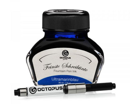 Octopus Fluids Fountain Pen Ink Classic Ultramarine Blue with Converter