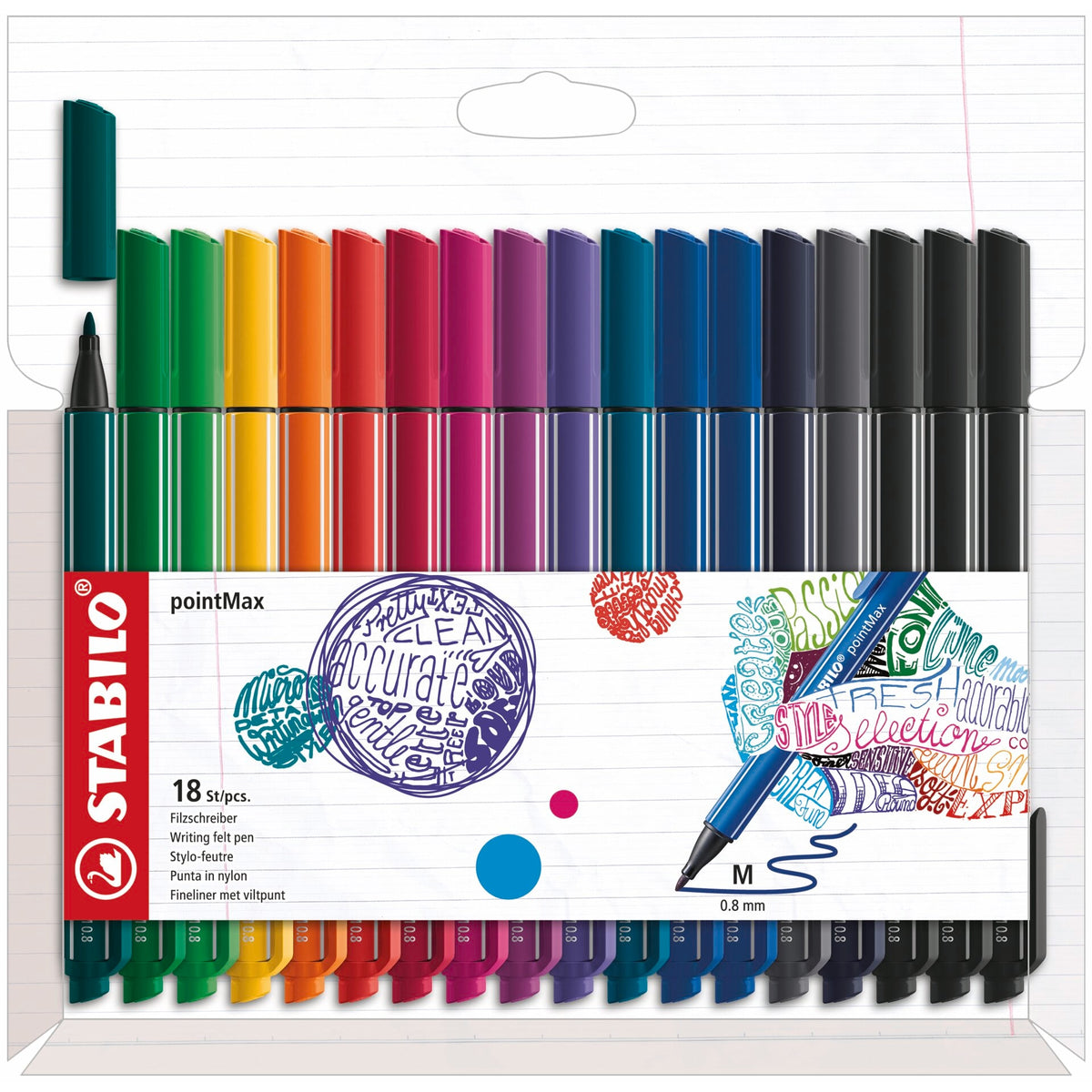 STABILO pointMax 18er Kartonetui – Ansicht 1