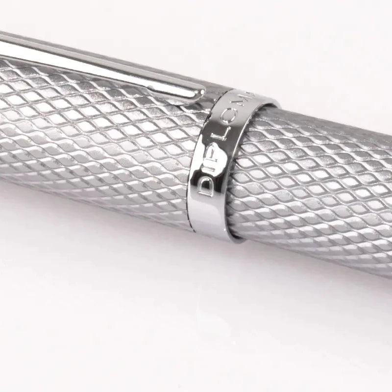 Diplomat Tintenroller Viper Guilloche, silber