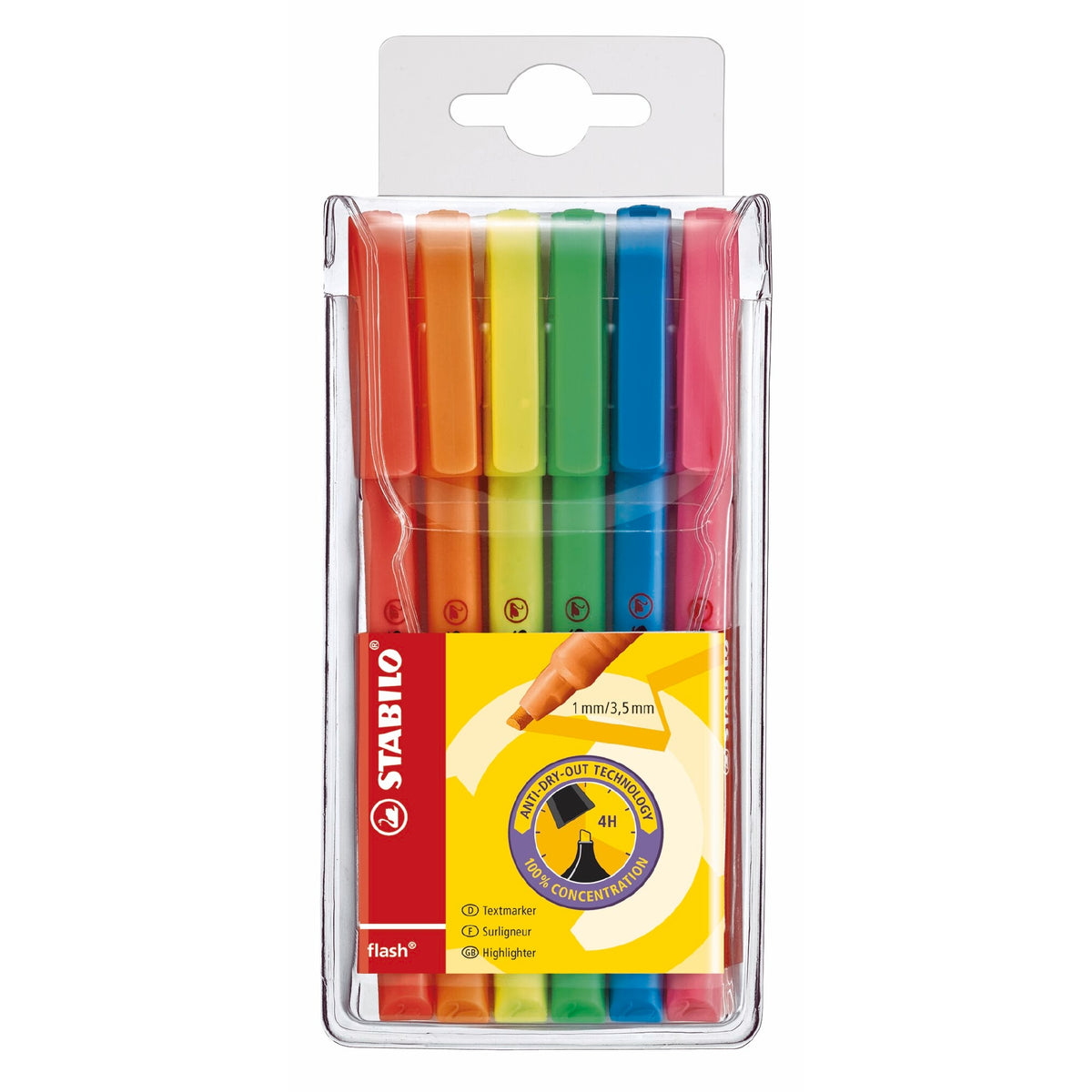 STABILO flash 6er Etui – Ansicht 1