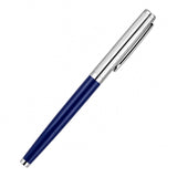 Otto Hutt, Füller Design 01, Streifenguilloche, platiniert, dunkelblau, Silberkappe