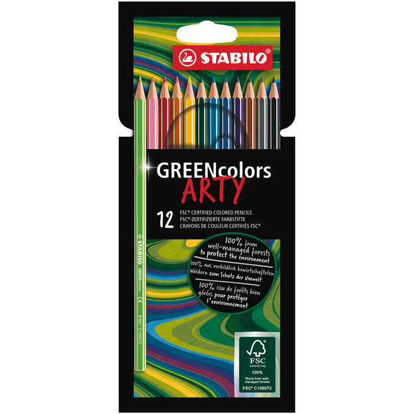 STABILO GREENcolors 12 Etui ARTY