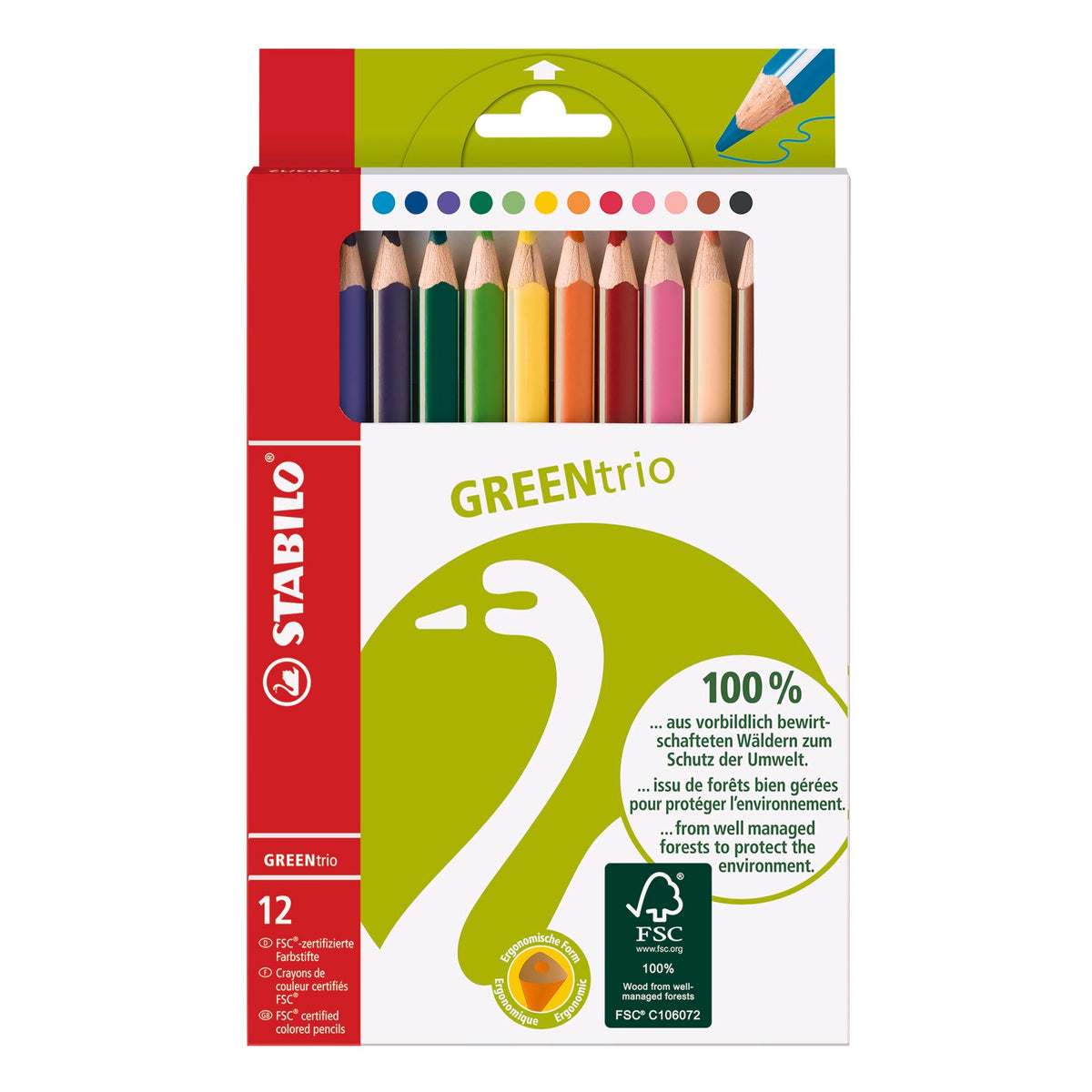 STABILO GREENtrio 12er Etui – Ansicht 1