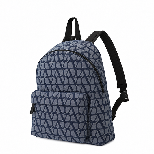 Valentino Garavani, Rucksack, Jeansblau