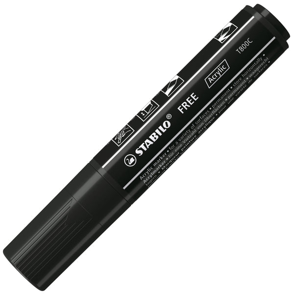 STABILO FREE Acrylic T800C schwarz mit Sleeve