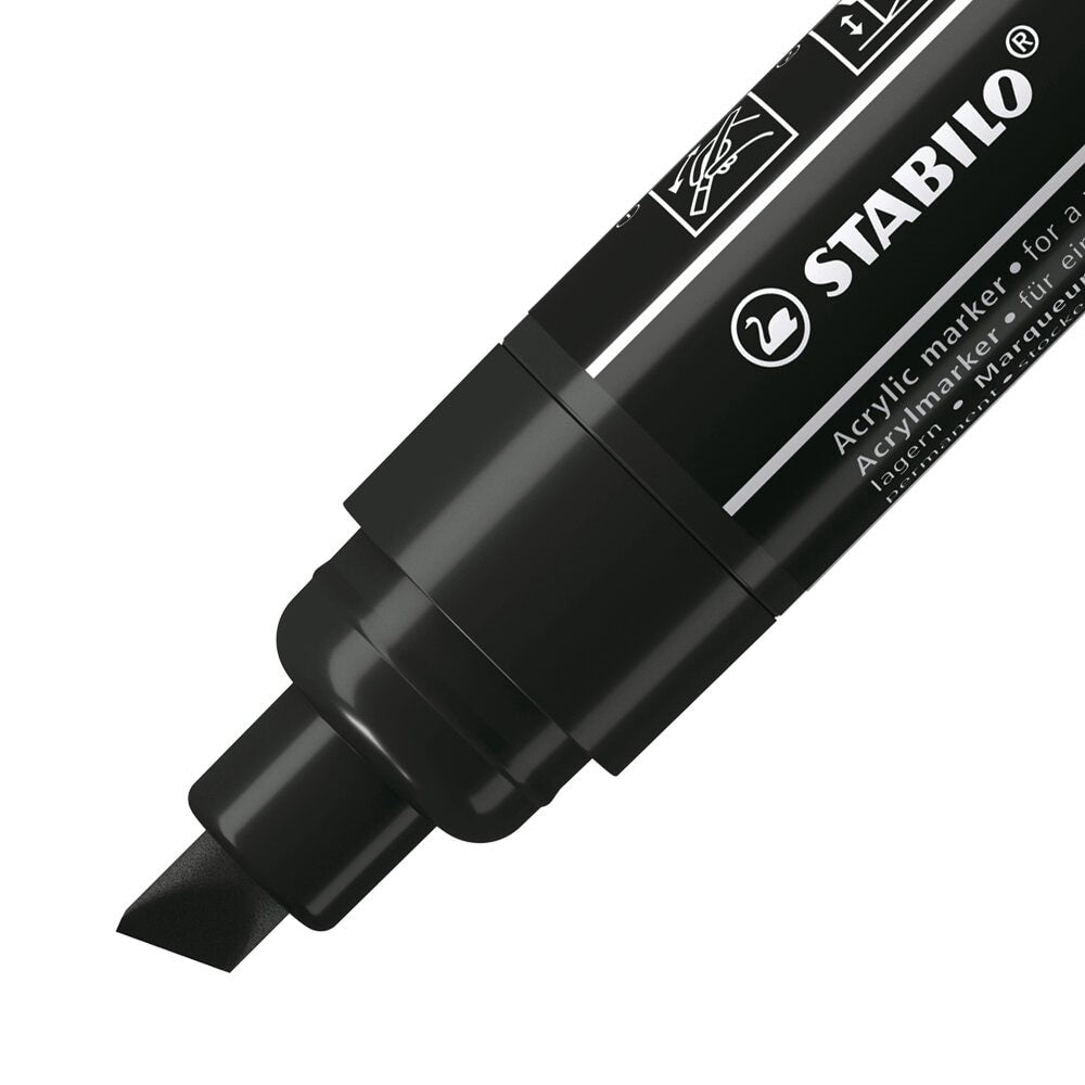 STABILO FREE Acrylic T800C schwarz mit Sleeve – Ansicht 2