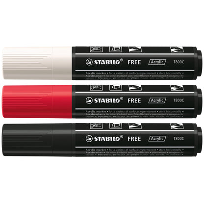STABILO FREE Acrylic T800C schwarz mit Sleeve – Ansicht 3